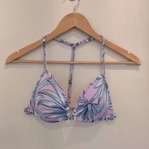 Purple Leafy Bikni Top